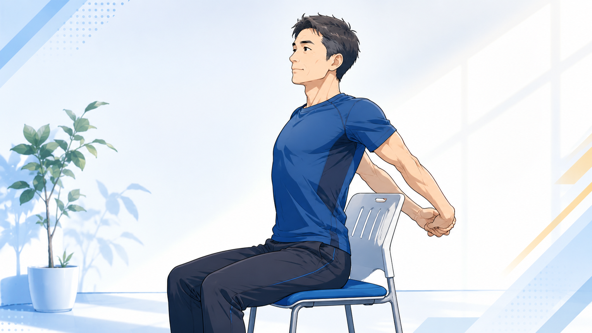 落ち着いたパーカーと白Tシャツ、テーパードパンツ、シンプルなスニーカーで清潔感のあるスポーツコーデをした40代男性
